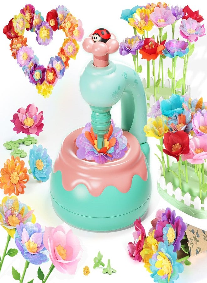 Euclidean Cube Flower Bouquet Making Kit, DIY Flower Bouquets Craft Toys for Kids, Arts & Crafts Educational Activity Set for Girls Toddler, Christmas Birthday Gift for 4 5 6 7 8+ Year Old Girls and Boys - Image 1